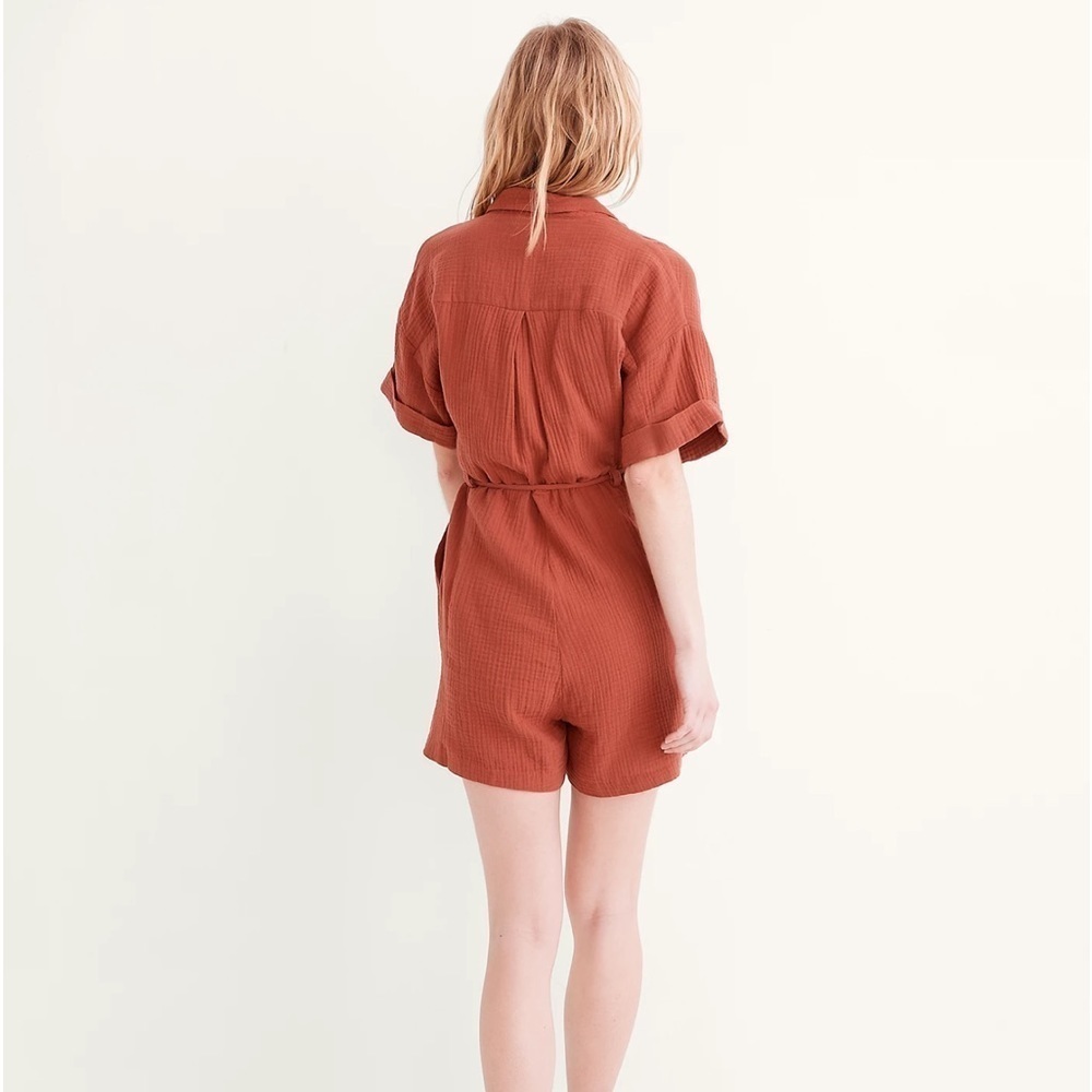 Madewell Lightspun Belted Safari Romper. NWT. XS - Picture 8 of 12